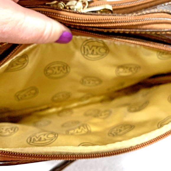 Y2K MC Marc Chantal Purse 2-Tone Moc Croc Textured Patent Crossbody Shoulder Bag - Picture 10 of 12